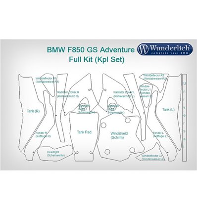 28225-100 - Wunderlich Pelicula Protecção Completa - F850GSA - in-parts