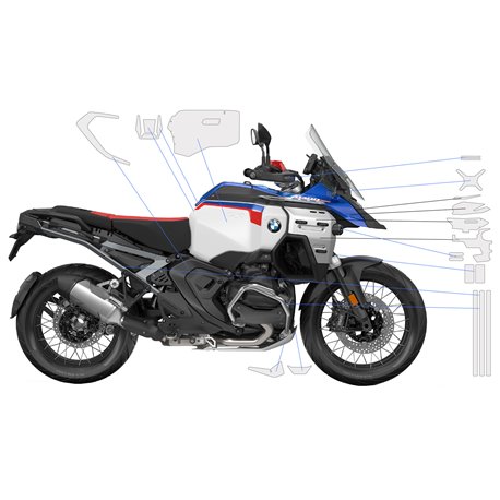 Wunderlich Complete paint protection set PremiumShield R1300GS Adventure Trophy + Black