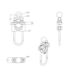 RAM Mounts Ram Mounts aplicação tubular vários diâmetros 2