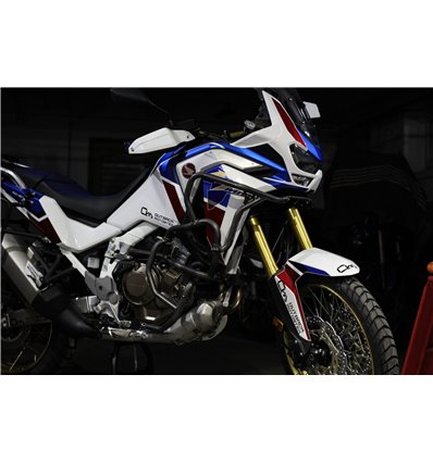 OBM-CRF1100AS-UCB-BL - Outback Motortek Crash Bars Honda CRF1100L (Superiores) - Preto Matte - in-parts